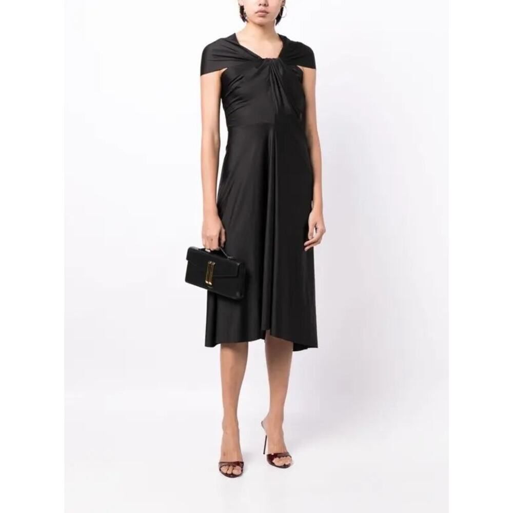 VICTORIA BECKHAM
Cap-Sleeve Draped Dress💜